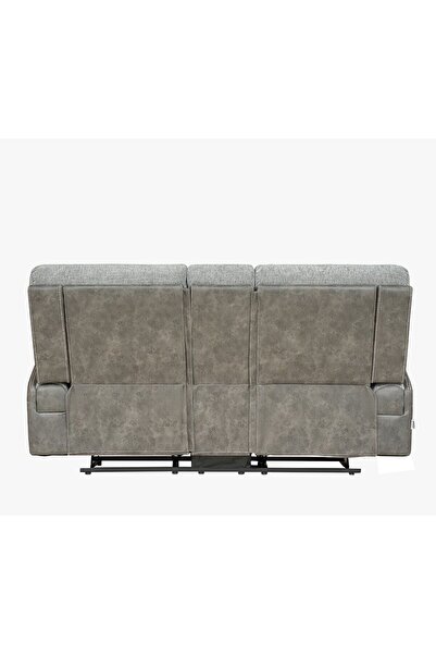 Danube Home Holden 2 Seater Fabric Recliner - Grey | Comfortable Wood & Fabric Recliner Sofa | 2 Year Warranty