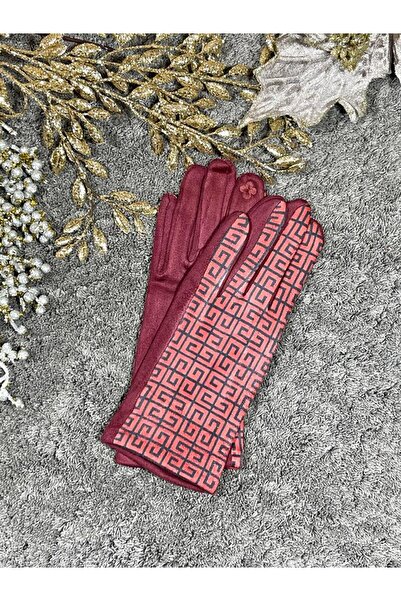 Intisimo Mănuși de damă, catifea, lux, ecran tactil, mărime universală, roșii...