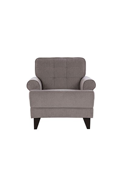 Danube Home Bradley 1-Seater Fabric Sofa - Onyx Grey, Solid Wood Frame, 2-Year Warranty, Stylish Comfort