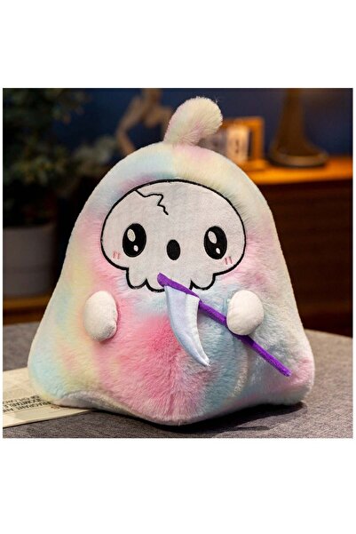 Generic دمية حفلات العطلات المضحكة من Y&D، قطعة واحدة، وسادة رمي على شكل جمجمة ورأس منجل الموت، لعبة قطيفة من شركة Activ