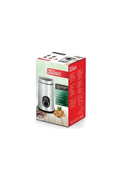 Zilan Rasnita cafea electrica, ZLN-8013,Argintiu /Negru 150 W, inox, cutite macinare otel inoxidabil