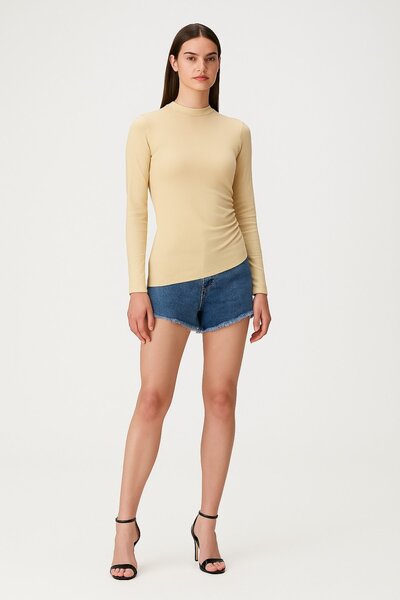 HAKKE BLUZ cu mânecă lungă asimetrică