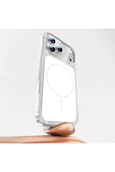 Case 4U Apple iPhone 17 Pro Max Kılıf M-safe Şarj Özellikli Şeffaf Kamera Kon...