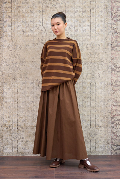 KÜÇÜĞÜM BUTİK Bitter Brown Balloon Skirt