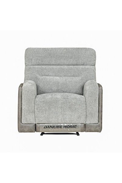 Danube Home Holden 1 Seater Fabric Recliner - Grey, Comfortable Wood Frame, Stylish & Durable, 2 Year Warranty