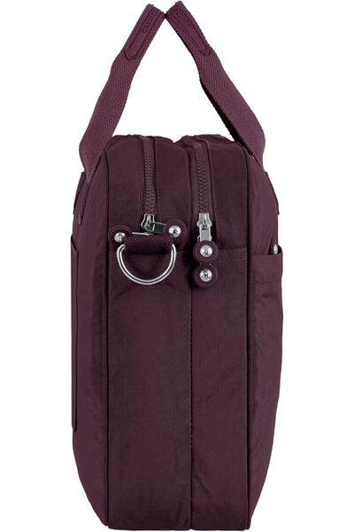 Caprice Collection Laptop Bag, 15.6" Padded Sleeve, Water-Resistant Nylon, Organizer Pockets BSD-KP026 (BURGUNDY)