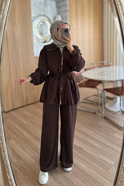 Ka Hijab Balloon Form Stone Modal Set - Brown