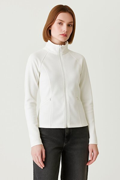 HAKKE Dar Kesim Örme Dik Yaka Fermuarlı HIRKA