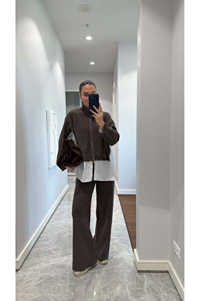 sinemkivanc co Poplin Shirt Detailled Knitwear Set