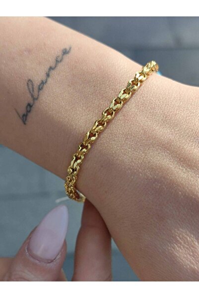 nasipkuyumcu 14 AYAR GÜVERSE ZİNCİR ALTIN BİLEKLİK XKNY01032
