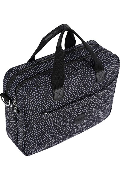 Caprice Collection حقيبة كمبيوتر محمول، مقاس 15.6 بوصة، نايلون مقاوم للماء، جيوب تنظيمية KP026 (رمادي فحمي)