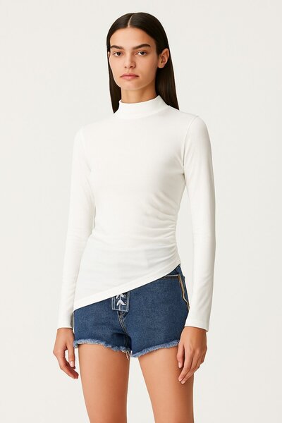 HAKKE BLUZ cu mânecă lungă asimetrică