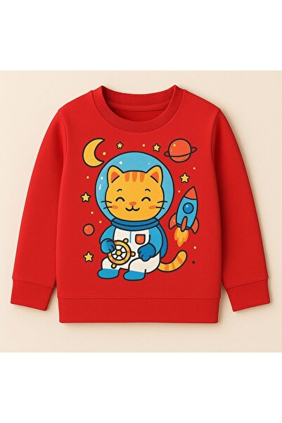 playwear Παιδικό φούτερ με λαιμόκοψη ποδηλάτου, κόκκινο, unisex, με στάμπα δι...