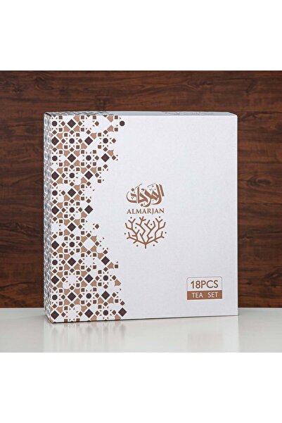 Radin Almarjan Tea Set Borosilicate Glass, Stainless Steel & Porcelain 18 Pieces (18 PCS-12256-2) – Cont