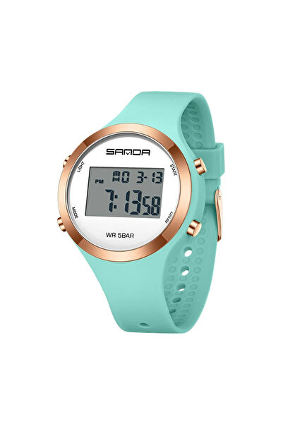 Sanda Ceas pentru copii 2147 Green – Design de lux, digital, rezistent la șocuri, rezistent la apă 5ATM