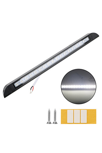 Choice مصباح خارجي أسود للمقطورة 12-28 فولت 18 مصباح LED للمظلة 6000 كلفن لمص...