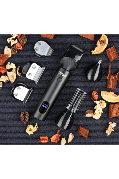 Zilan Zln8672 Hair Clipper, 140-170 Minute Runtime, 6 Different Heads and 7 Trimming Levels