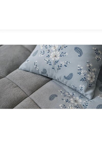 Arma Concept Cuvertură dublă din silicon Welsoft Pufidik cu model de flori, cu două fețe, 195x215 + 2 fețe de pernă