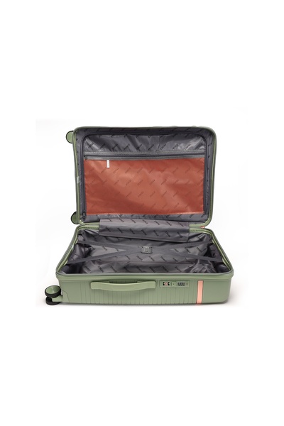 Prince Travelling Unbreakable PP Luggage Set of 3 (20/24/28”) 8 Wheels,Mobile Holder,FreshGreen + 1 Free Neck Pillow