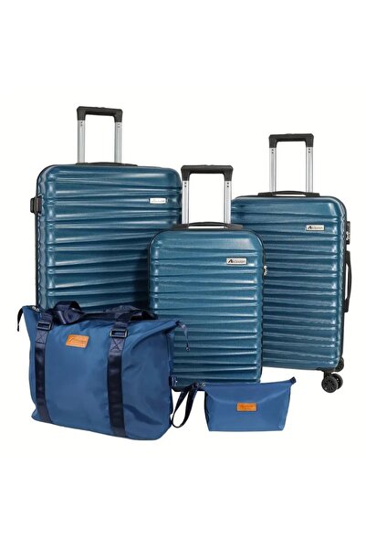 ELEGANT G Luggage Travel Suitcase Trolley Bag – Set of 5 pcs – With Spinner Wheels (20”+24”+28” inch) FIBER