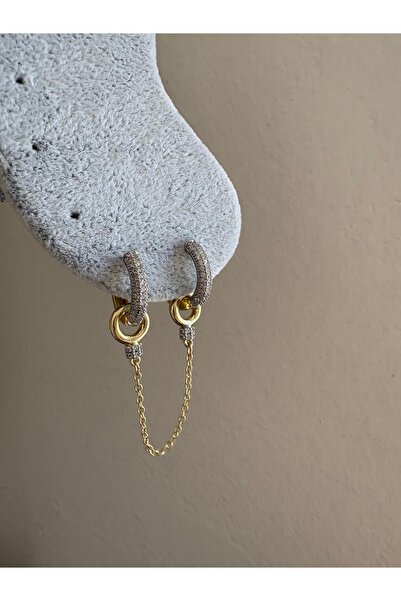 ismim bijuteri Chain ​​Hanging Ring Earring/Steel