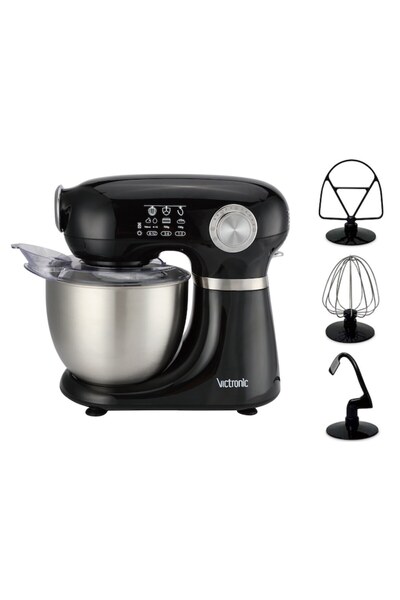 VICTRONIC food processor with stainless steel bowl, 5LT capacity, 1000W power, 12 speed control leve