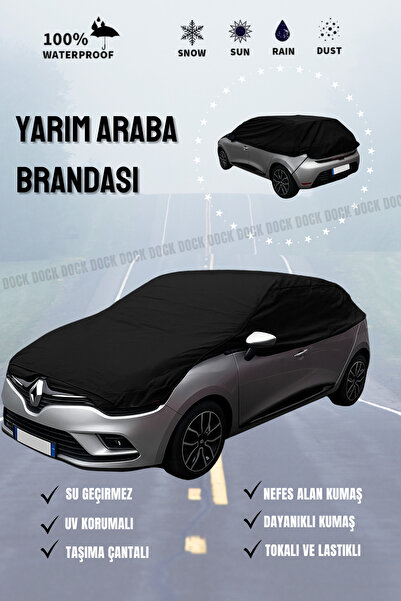 Dock SİYAH YARIM ARABA BRANDASI (4 MEVSİM KULLANIM)