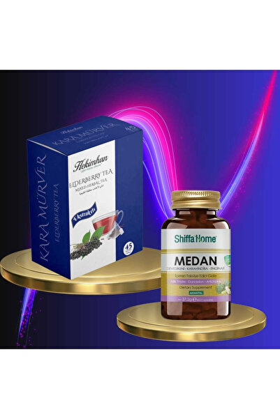 Çare Burada Kara Mürver Çayı 40'lı + MEDAN Devedikeni Karahindiba Enginar 60 Kapsül