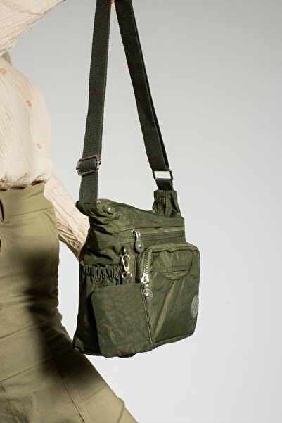 MEGA ÇANTA Klinkır Fabric Multi-Compartment and Large Volume Crossbody Women's Bag