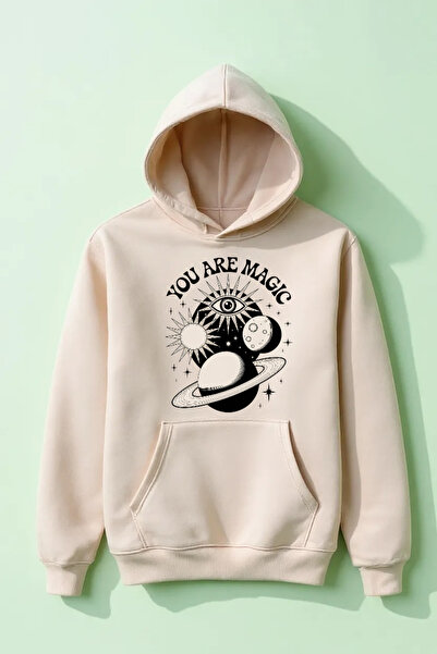 Vordevia Ти си магичен - трислоен памучен суитшърт с голям размер