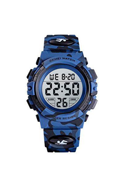 Skmei Ceas pentru copii, Pentru băieți, Skmei, Sport, Digital, Alarmă, Cronometru, Alarmă, Camuflaj, Albastru