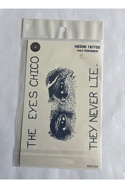 Airbrush Tattoo Göz 18x11 cm Yarı Kalıcı Hayalet Geçici Dövme Yapıştırma Dövme