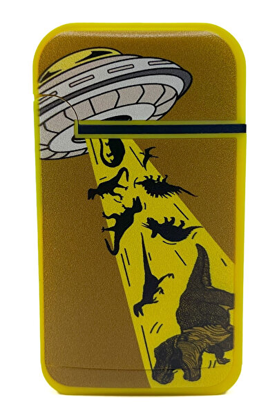 Zengaz Cool Tasarım Jet Alev Çakmak - Ufo Dino Abducting
