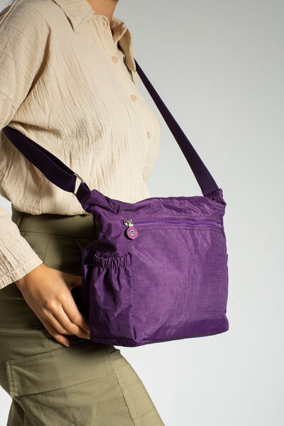 MEGA ÇANTA Klinkır Fabric Multi-Compartment and Large Volume Crossbody Women's Bag