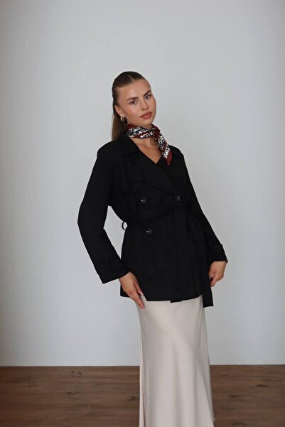 Womengrom Κοντό παλτό Hayal Suede διπλό πέτο