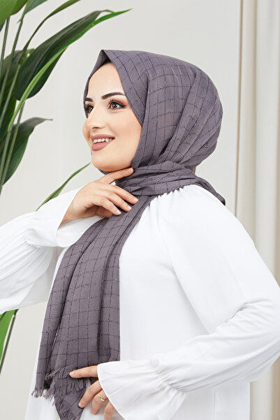 Feiza Collection Pamuklu Soft Simli Antrasit Şal