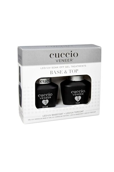 CUCCIO Kit Veneer Base & Top Gel, 26 ml - Base Coat Treatment 13 ml and Top Coat 13 ml