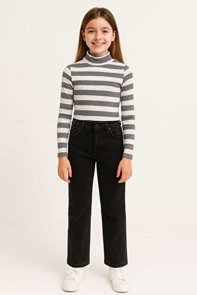 gigigiyim Gray Striped Girl's Bodysuit