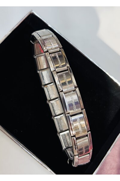 stainless steell Çelik İtalyan Charm Nomination Bileklik