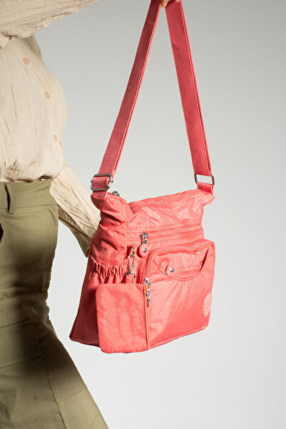 MEGA ÇANTA Klinkır Fabric Multi-Compartment and Large Volume Crossbody Women's Bag