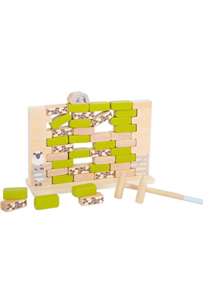 Small Foot Joc Jenga – Gardul Clătinat, Lemn, 3 ani +