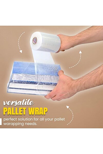 MARKQ [لفافة واحدة] غلاف بلاستيكي شفاف صغير قابل للتمدد | غلاف بلاستيكي شديد التحمل مقاس 4 بوصات للمنصات والتغليف