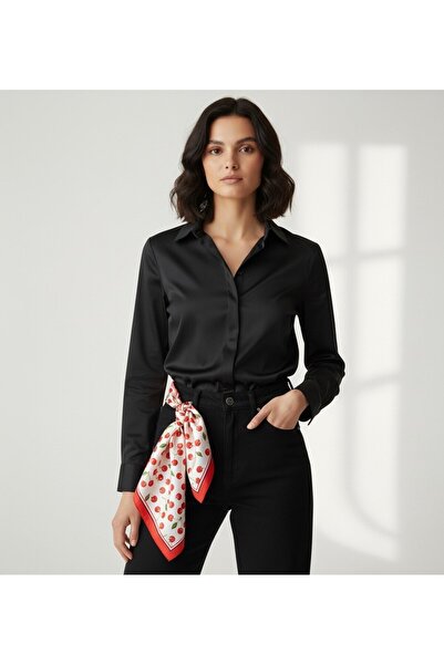 Mira İpek Patterned Scarf Combination Complementary Bandana