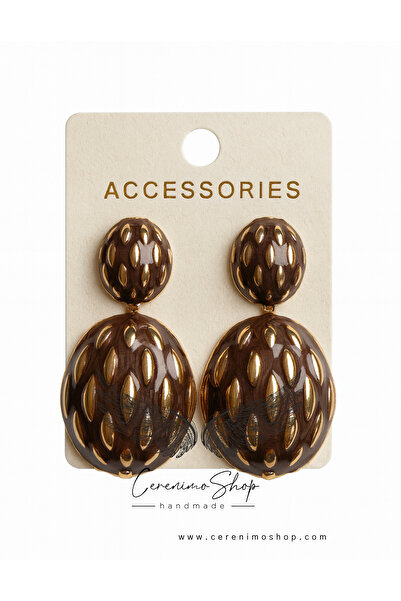 Cerenimo Shop أقراط بيضاوية مطلية بالمينا