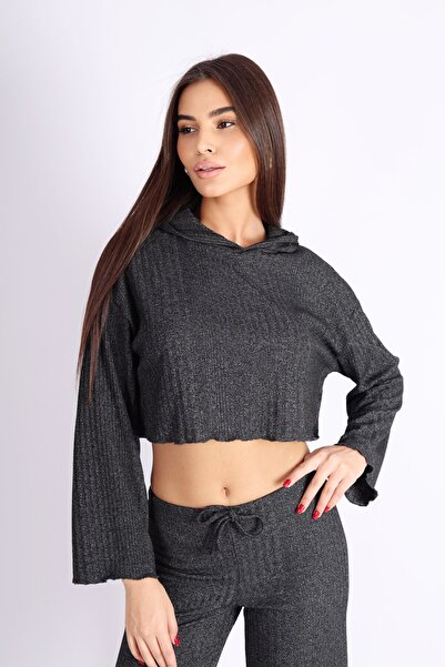 Softandbasic Hanorac negru cu glugă, model Punta Kaşkorse Report