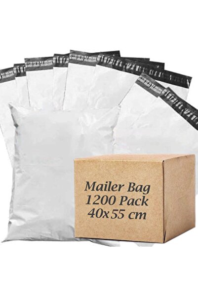 MARKQ ١٢٠٠ كيس بريد أبيض من البولي إيثيلين | أكياس شحن ذاتية الغلق لاصقة ٤٠×٥...
