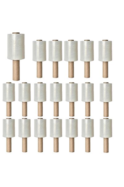 MARKQ [20 لفة] غلاف بلاستيكي شفاف صغير قابل للتمدد | غلاف بلاستيكي شديد التحم...