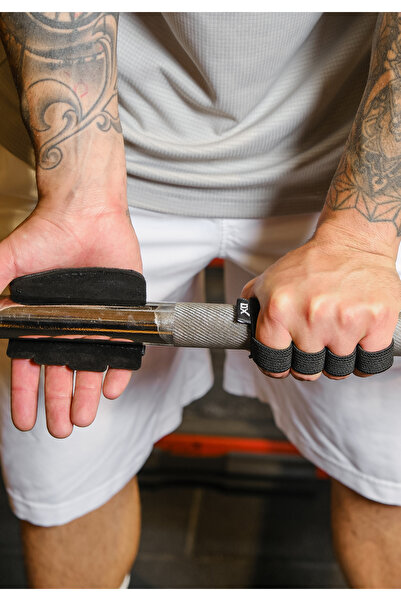 Dex Supports Grip Pad – Gerçek Deri Kaymaz Ağırlık El Pedi (Esnek Parmaklı Spor Eldiveni)