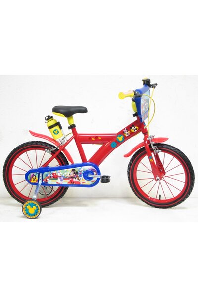 Denver Bicicleta Mickey Mouse 16 inch, frana de mana pe ambele roti, scaun si...