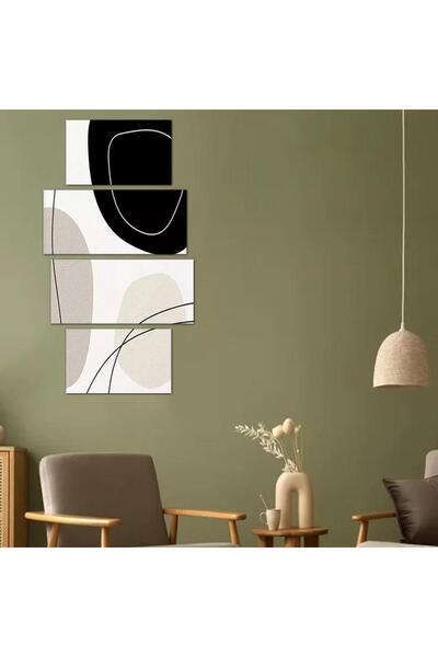 Generic لوحه جداريه مودرن فن تجريدي - 24096 - مقسمه أربعة قطع